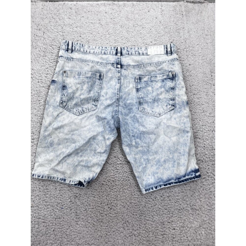 Men's Southpole Acid Wash Cotton Distressed Denim Shorts Size 38 Regular - Picture 9 of 10
